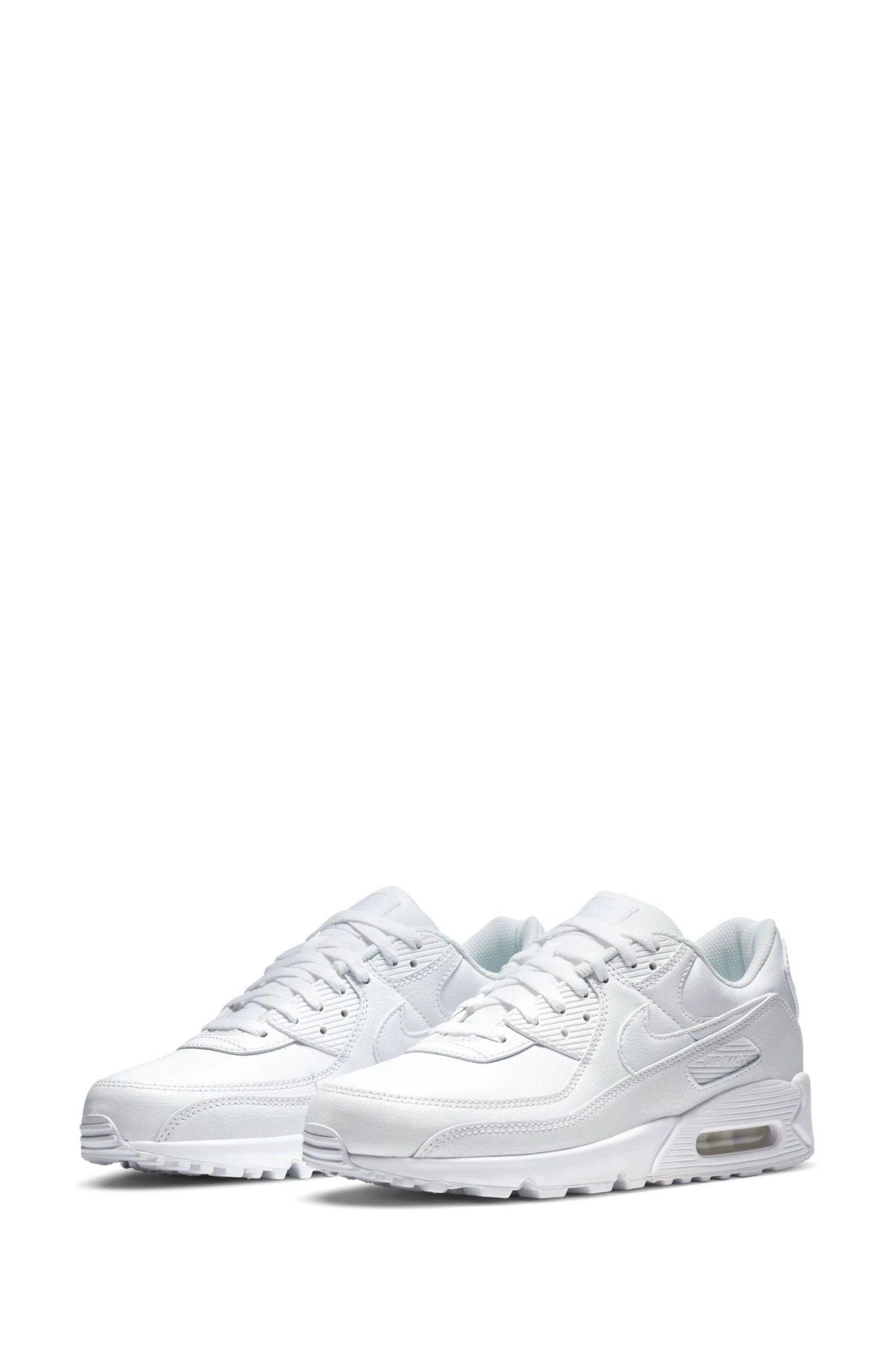 Nike White Air Max 90 Leather Trainers-Blanco 7 Nike White Air Max 90 Leather Trainers-Blanco - Imagen 7