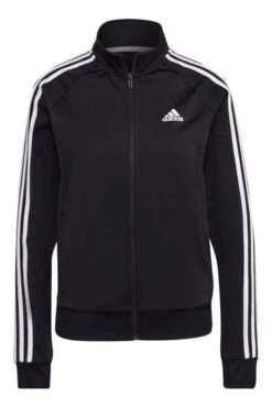 Adidas Black Primegreen Essentials Warm-Up Slim 3-Stripes Track Top -Tienda Barata Deporte M87903