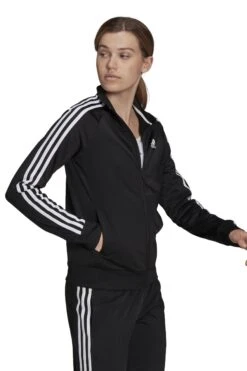 Adidas Black Primegreen Essentials Warm-Up Slim 3-Stripes Track Top -Tienda Barata Deporte M87903s3