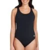 Zoggs Black Cottesloe Powerback One Piece Swimsuit