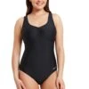 Zoggs Black Marley Scoopback One Piece Swimsuit