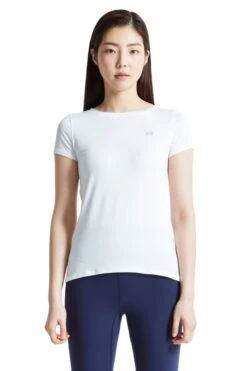 Under Armour Black HeatGear Armour T-Shirt-Negro