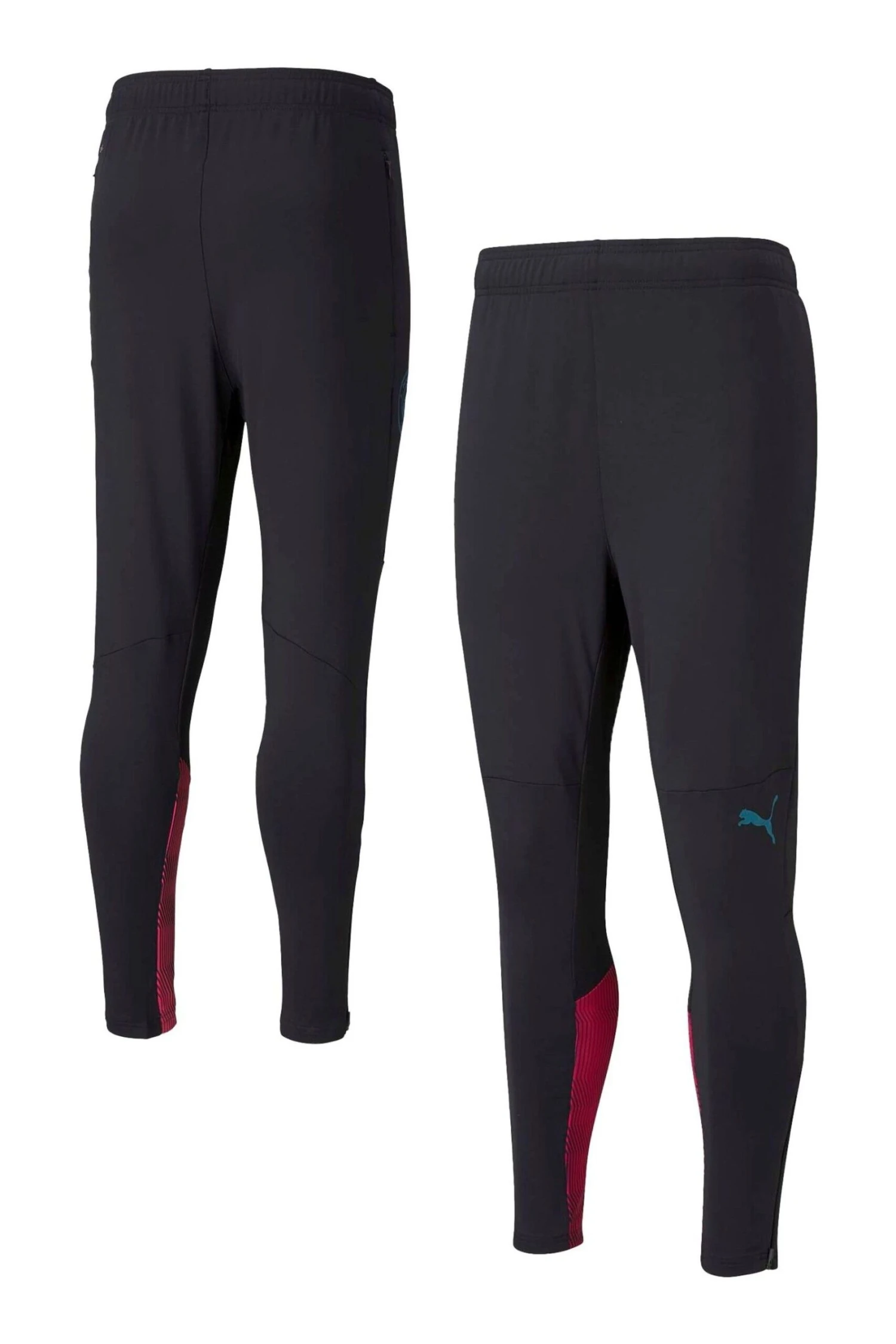 Puma Black Manchester City Training Zipped Joggers 1 Puma Black Manchester City Training Zipped Joggers
