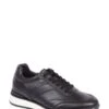Jones Bootmaker Tadcaster Apple Leather Black Trainers