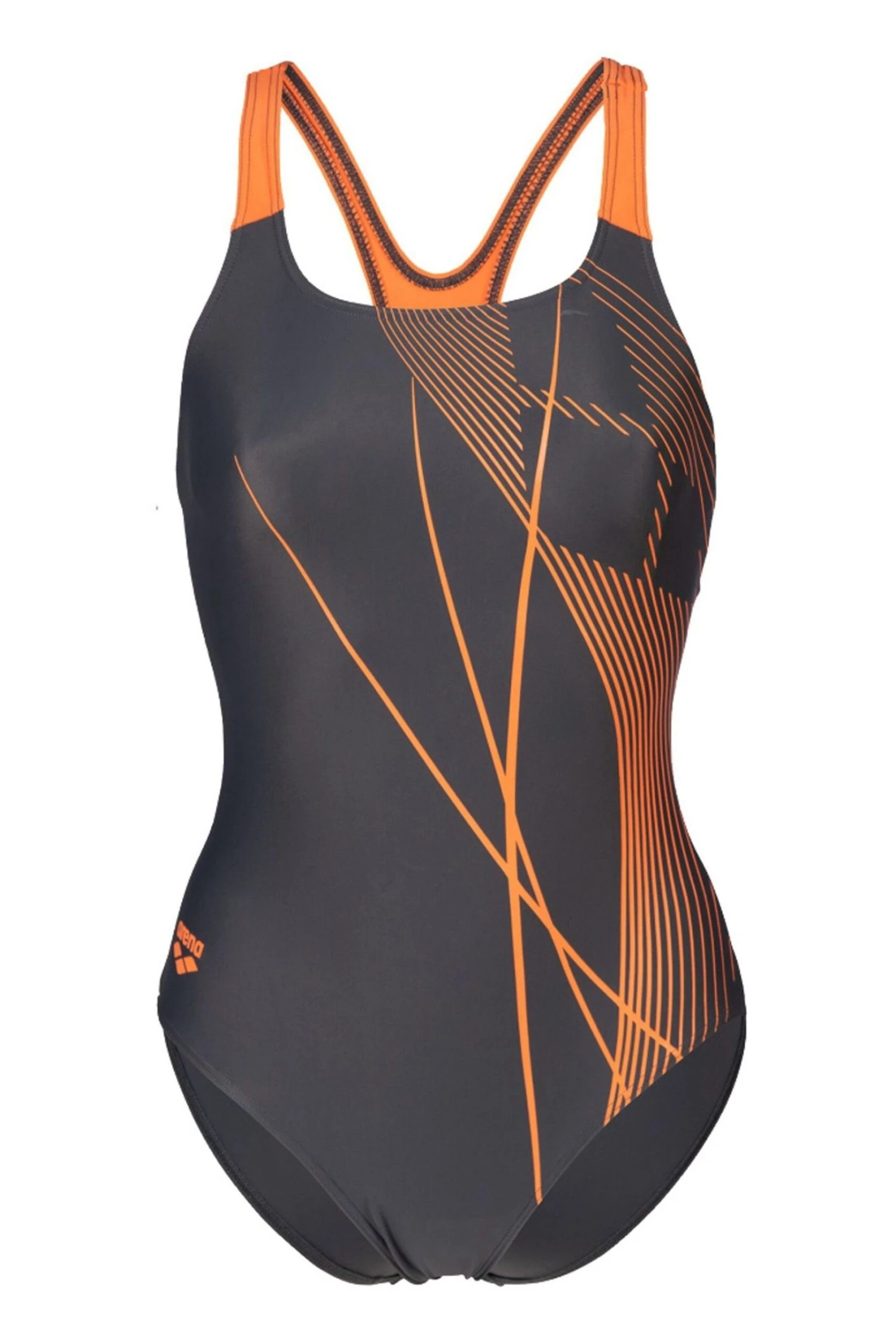 Arena Feel Womens Grey Branch Swim Pro Back Swimsuit 4 Arena Feel Womens Grey Branch Swim Pro Back Swimsuit - Imagen 4