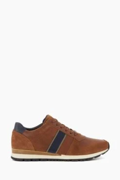 Dune London Treck Stripe Webbing Runner Brown Trainers -Tienda Barata Deporte N42414