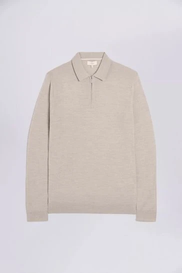 MOSS Natural Merino Zip Neck Polo Shirt 3 MOSS Natural Merino Zip Neck Polo Shirt - Imagen 3