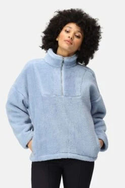 Regatta Blue Zeeke Half Zip Fluffy Fleece
