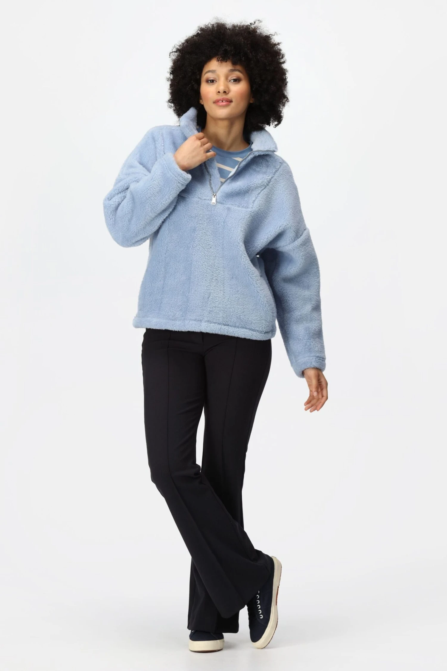 Regatta Blue Zeeke Half Zip Fluffy Fleece 3 Regatta Blue Zeeke Half Zip Fluffy Fleece - Imagen 3