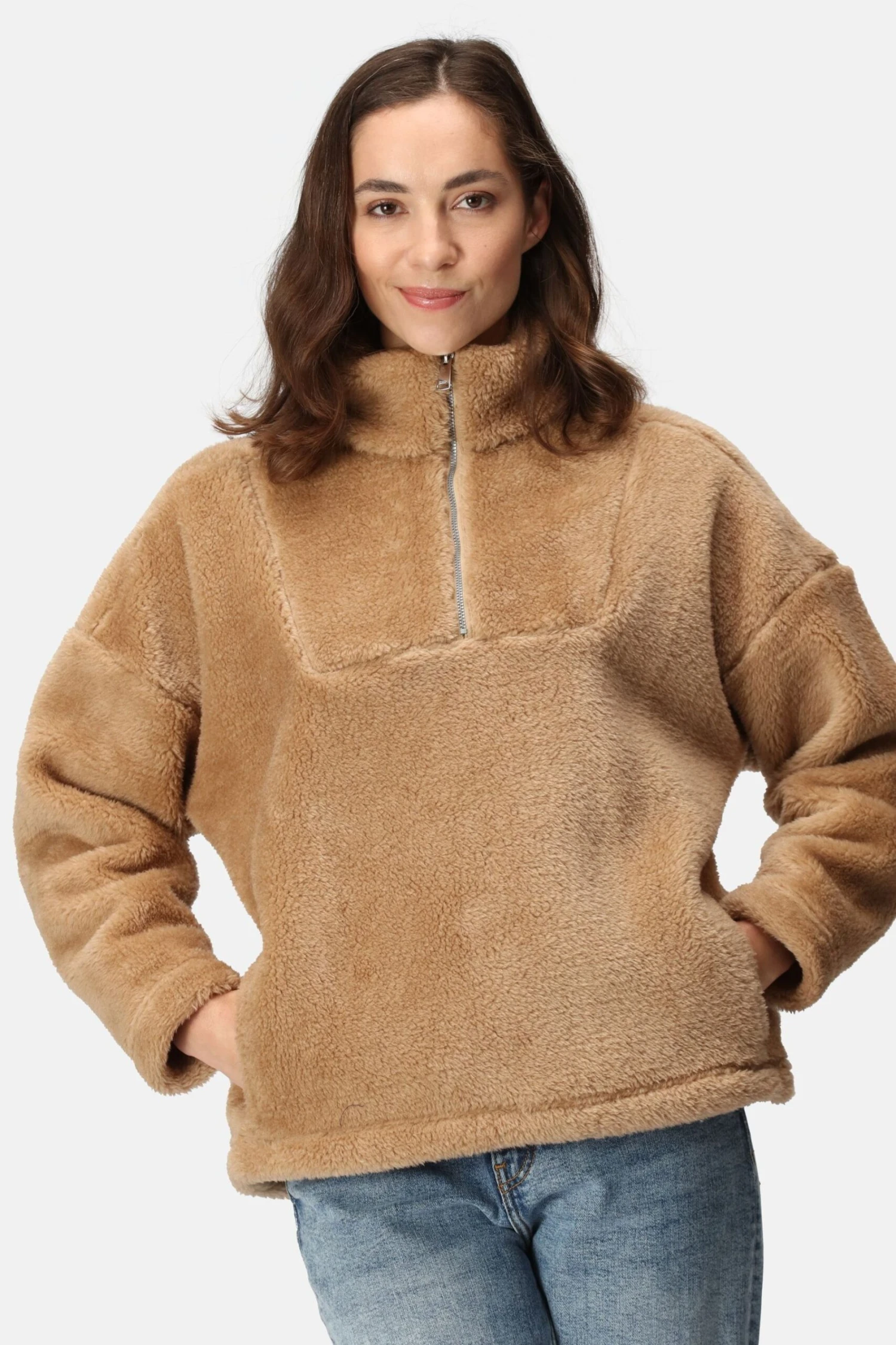 Regatta Natural Zeeke Half Zip Fluffy Fleece 1 Regatta Natural Zeeke Half Zip Fluffy Fleece