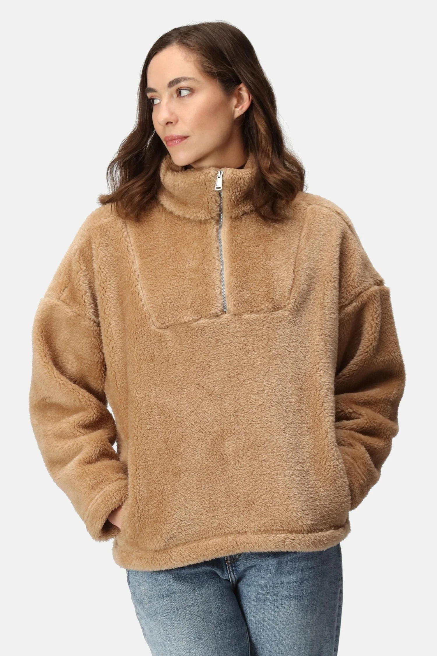 Regatta Natural Zeeke Half Zip Fluffy Fleece 3 Regatta Natural Zeeke Half Zip Fluffy Fleece - Imagen 3