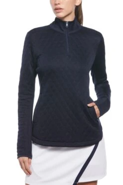 Callaway Apparel Ladies Blue Golf Quilted Fleece