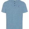 Original Penguin Golf Mens Blue All Over Heritage Micro Geo Print Polo Shirt