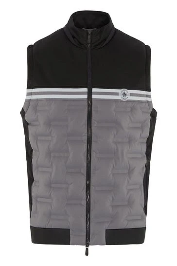 Original Penguin Golf Mens Insulated Mixed Media 80s Primalot Block Black Vest 3 Original Penguin Golf Mens Insulated Mixed Media 80s Primalot Block Black Vest - Imagen 3