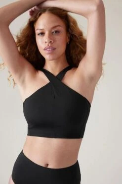 Athleta Black D-DD Cup Crossed Bikini Top-Negro 8 Athleta Black D-DD Cup Crossed Bikini Top-Negro -Tienda Barata Deporte Q34528
