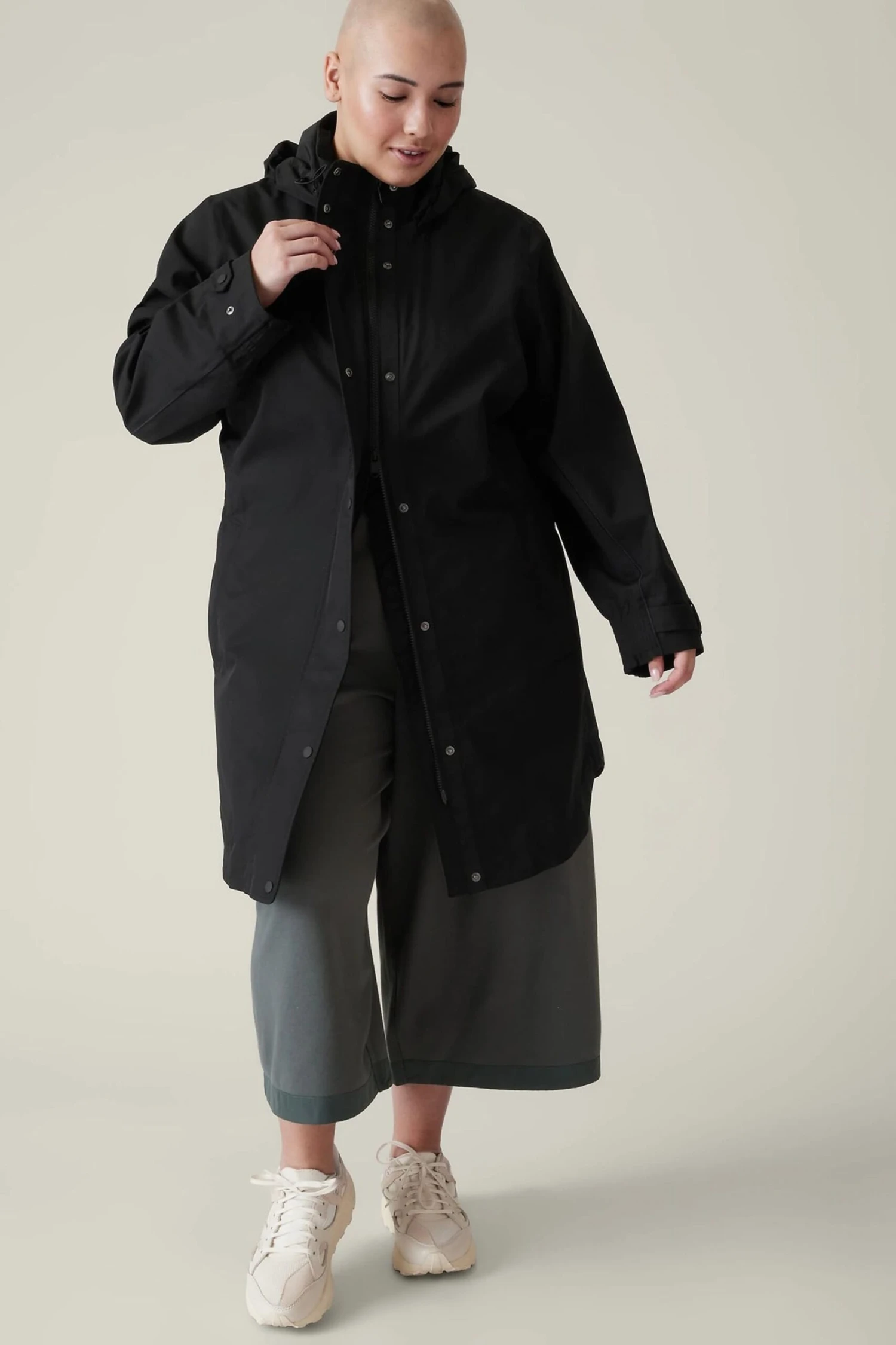 Athleta Black Waterproof Hooded Parka-Negro 1 Athleta Black Waterproof Hooded Parka-Negro