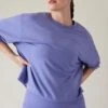 Athleta Grey Bliss Crew Neck Sweat Top-Gris