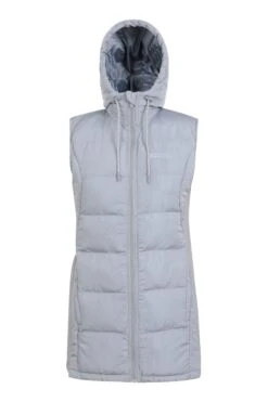 Mountain Warehouse Grey Saturn Womens Longline Padded Gilet