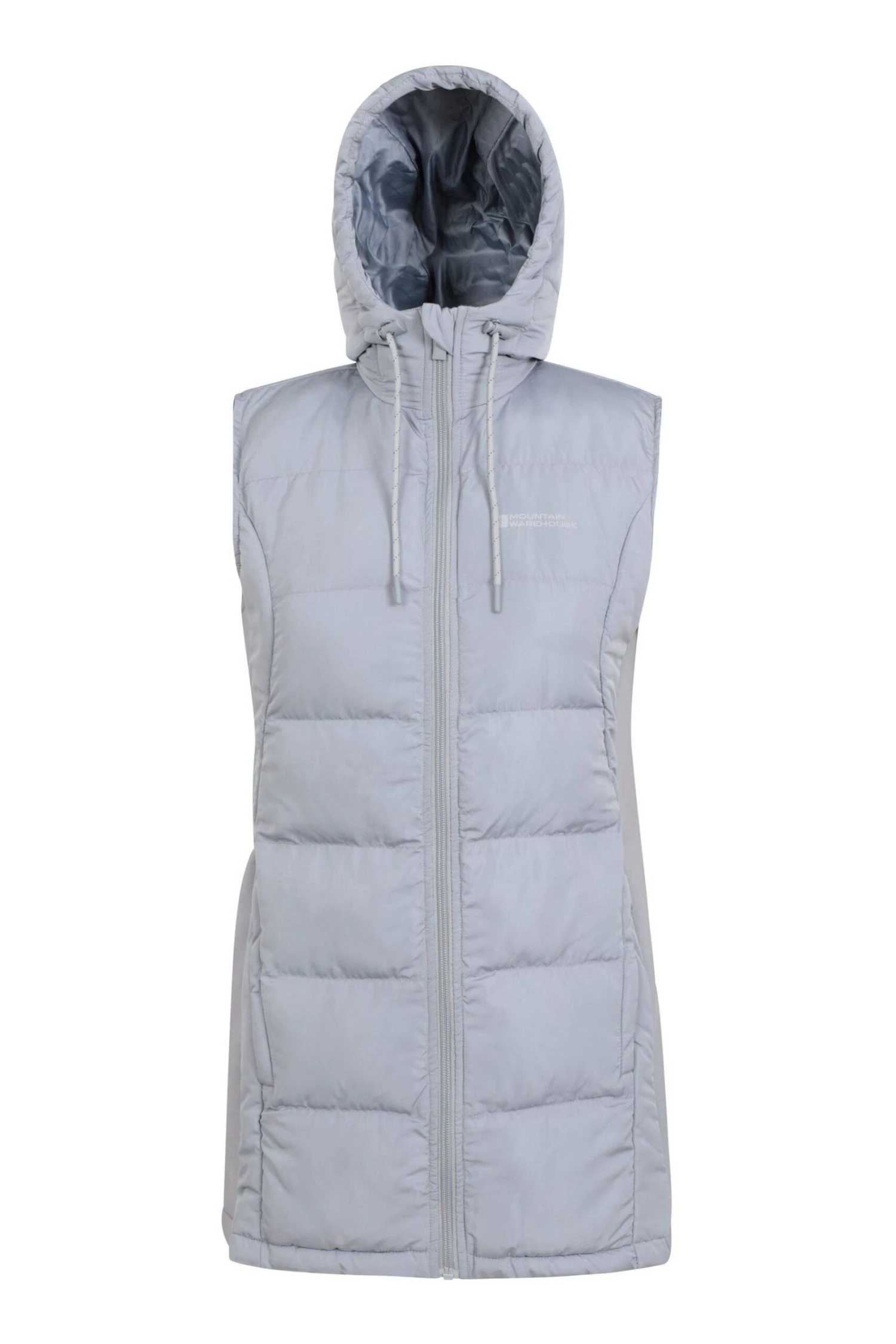 Mountain Warehouse Grey Saturn Womens Longline Padded Gilet 1 Mountain Warehouse Grey Saturn Womens Longline Padded Gilet
