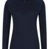 Mountain Warehouse Navy Talus Womens Zip Neck Thermal Top-Azul Marino