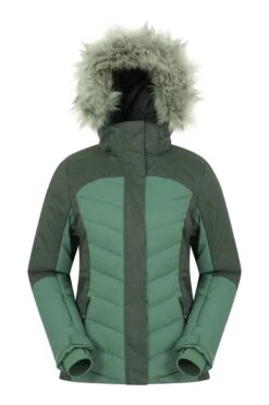 Mountain Warehouse Green Pyrenees Womens Padded Ski Jacket