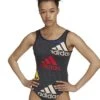 Adidas Grey Essentials Logo Bodysuit