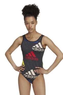 Adidas Grey Essentials Logo Bodysuit