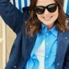 Regatta Giovanna Fletcher Blakesleigh Longline Waterproof Jacket-Azul