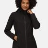 Regatta Womens Pulton II Black Waterproof Jacket