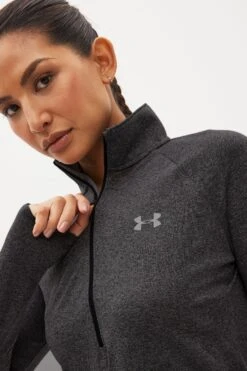 Under Armour Black Tech Half Zip Solid Top-Negro -Tienda Barata Deporte T60610s4