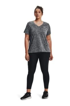 Under Armour Curve Charcoal Grey Tech Twist V-Neck T-Shirt -Tienda Barata Deporte T60705s3