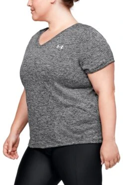 Under Armour Curve Charcoal Grey Tech Twist V-Neck T-Shirt -Tienda Barata Deporte T60705s6