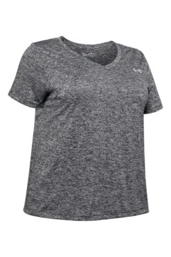 Under Armour Curve Charcoal Grey Tech Twist V-Neck T-Shirt -Tienda Barata Deporte T60705s7