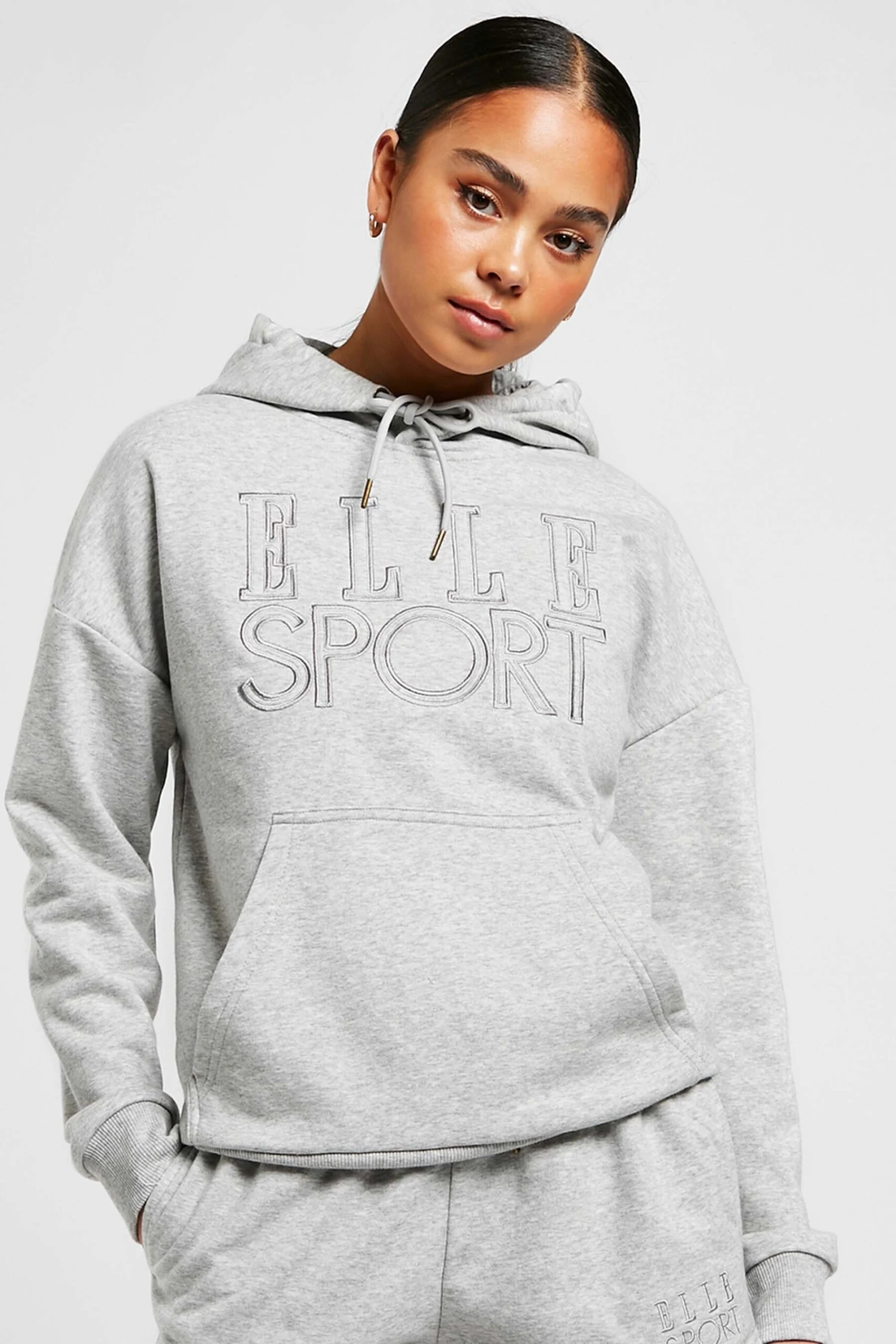 ELLE Grey Sport Overhead Hoodie 2 ELLE Grey Sport Overhead Hoodie - Imagen 2