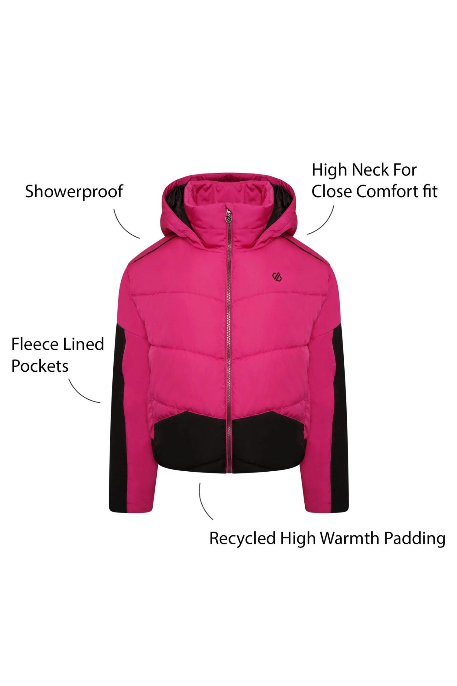 Pink Dare 2b X Next Eventual Hooded Puffer Jacket-Rosa 6 Pink Dare 2b X Next Eventual Hooded Puffer Jacket-Rosa - Imagen 6