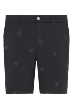 Original Penguin Golf Spced Dyed Pete Embroidered Black Shorts -Tienda Barata Deporte T82338