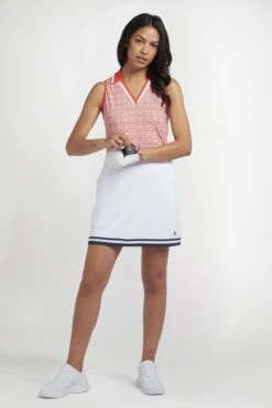 Original Penguin Golf Ladies Colour Blocked White Skort
