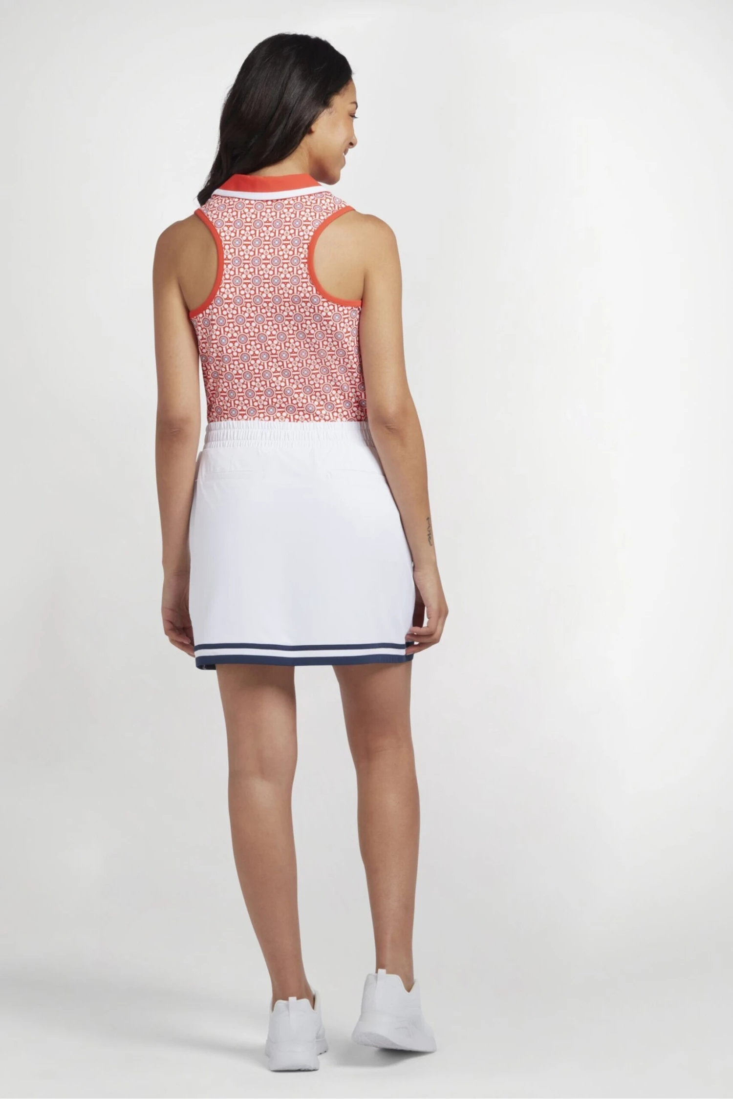 Original Penguin Golf Ladies Colour Blocked White Skort 2 Original Penguin Golf Ladies Colour Blocked White Skort - Imagen 2