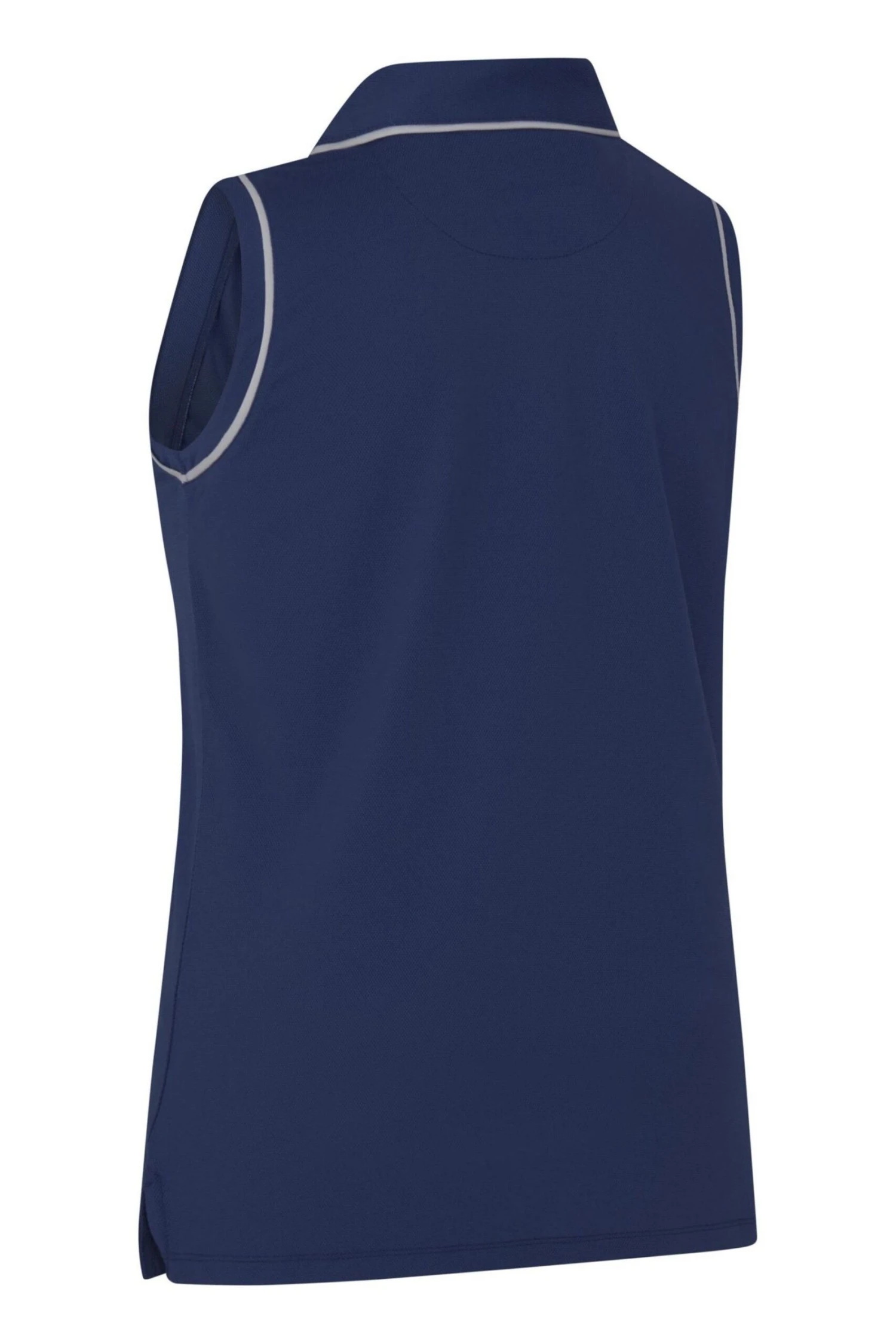Original Penguin Golf Ladies Blue Sleeveless Veronica Polo Shirt 4 Original Penguin Golf Ladies Blue Sleeveless Veronica Polo Shirt - Imagen 4