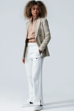 Nike Beige Mini Swoosh Quarter Zip Top-beis -Tienda Barata Deporte U09406s4