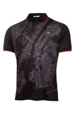 Calvin Klein Golf NYC Print Black Polo Shirt -Tienda Barata Deporte U25897s5