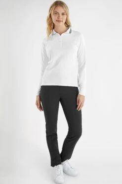 Calvin Klein Golf Blair Long Sleeve White Polo Shirt -Tienda Barata Deporte U25903s3
