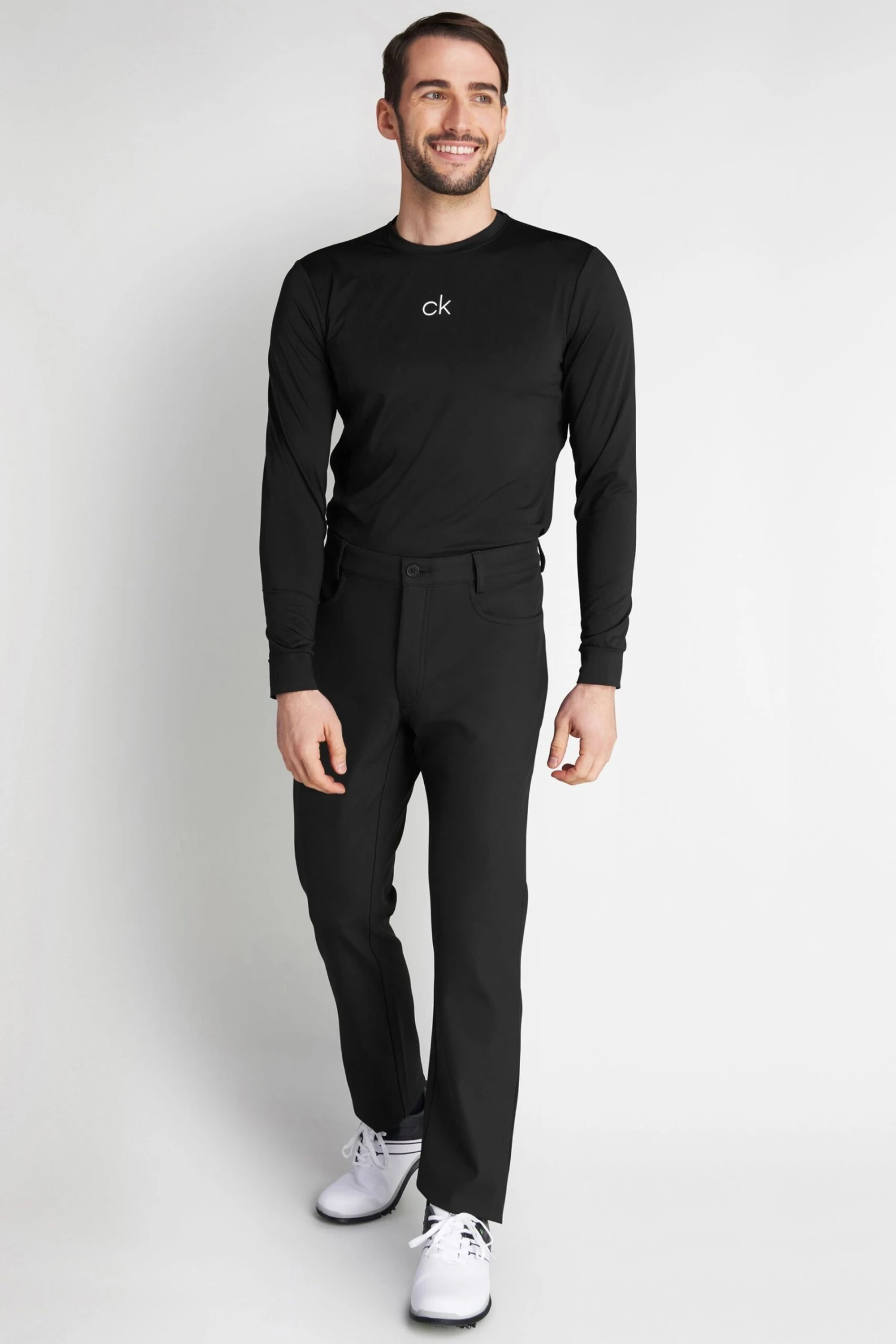 Calvin Klein Golf Black CK Chest Print Sweat Top 3 Calvin Klein Golf Black CK Chest Print Sweat Top - Imagen 3