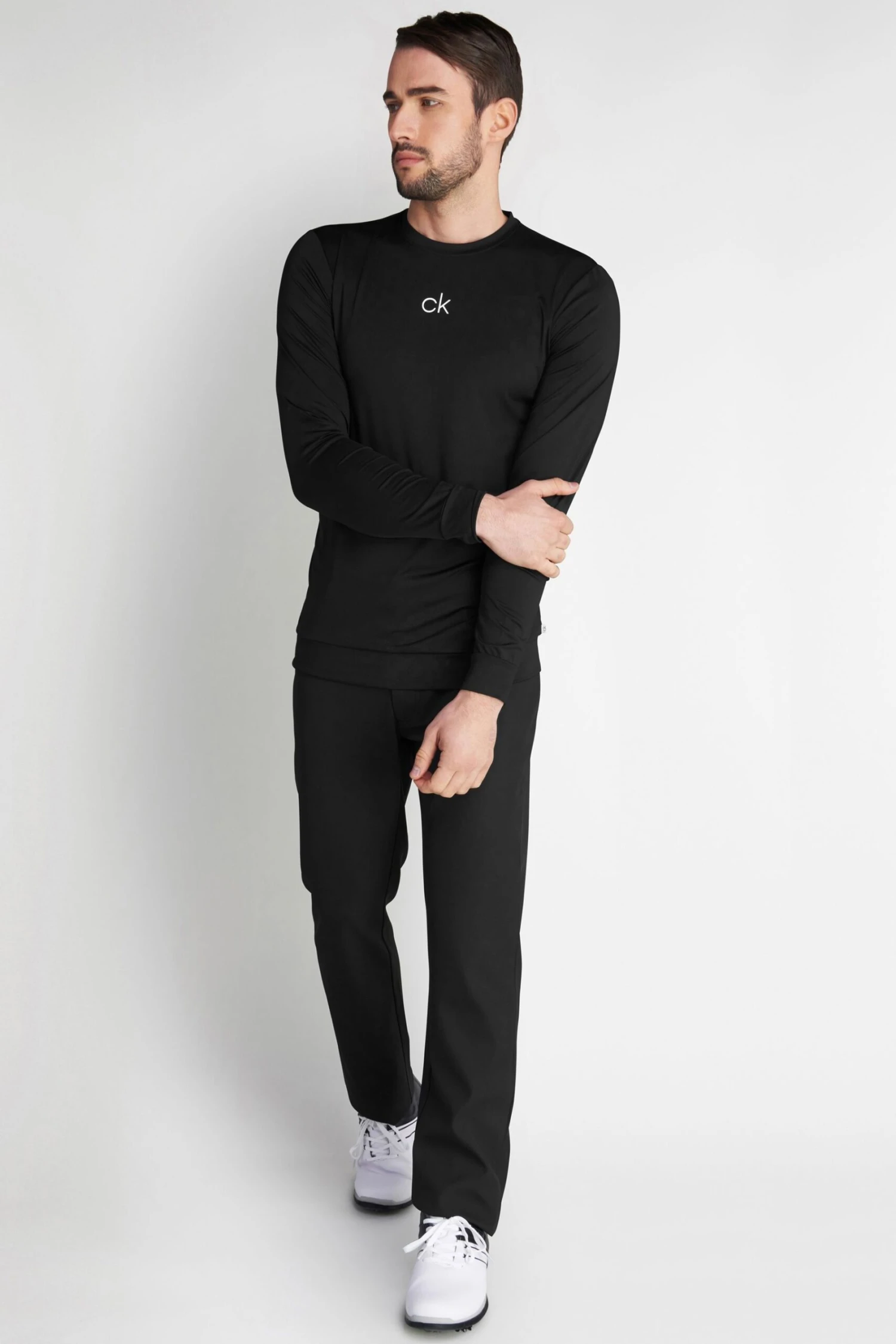 Calvin Klein Golf Black CK Chest Print Sweat Top 4 Calvin Klein Golf Black CK Chest Print Sweat Top - Imagen 4