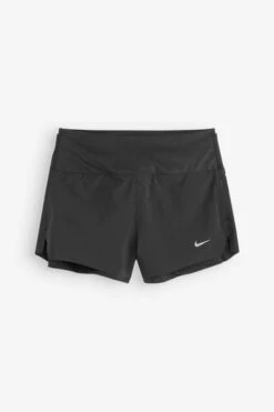 Nike Black Run Dri-FIT Mid-Rise 3-inch 2-in-1 Shorts -Tienda Barata Deporte U84505