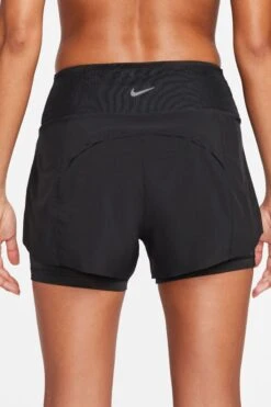 Nike Black Run Dri-FIT Mid-Rise 3-inch 2-in-1 Shorts -Tienda Barata Deporte U84505s3