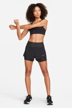 Nike Black Run Dri-FIT Mid-Rise 3-inch 2-in-1 Shorts -Tienda Barata Deporte U84505s7
