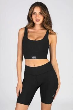 Pineapple Womens Black Midi Tank Vest Top